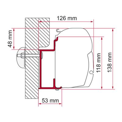 Adapter Eura Mobil Karmann 450 - Fiamma
