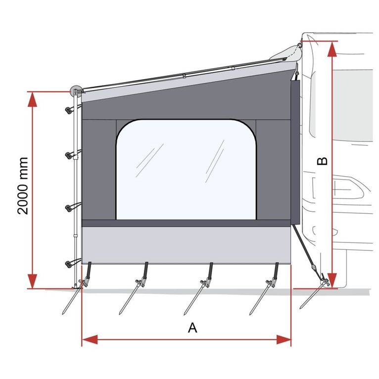 side w pro shade caravanstore xl right - fiamma