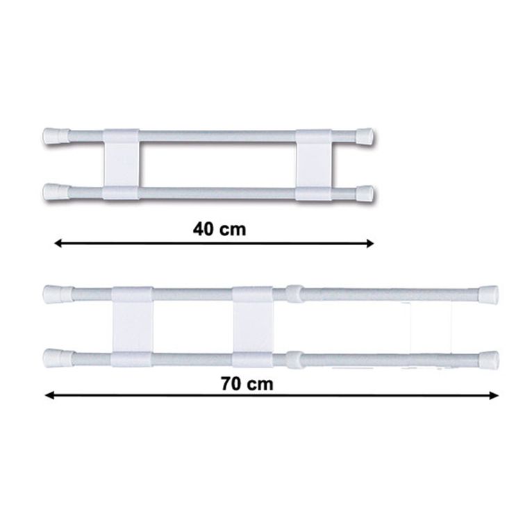 asta doppia anticaduta da 40 a 70 cm