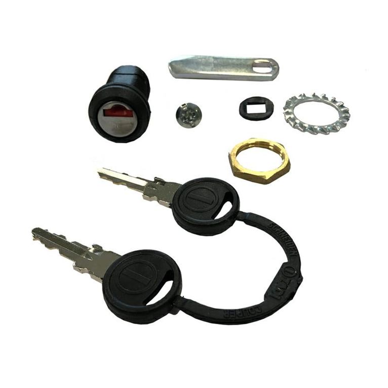 serratura in plastica movimento 90° con rotore e chiavi