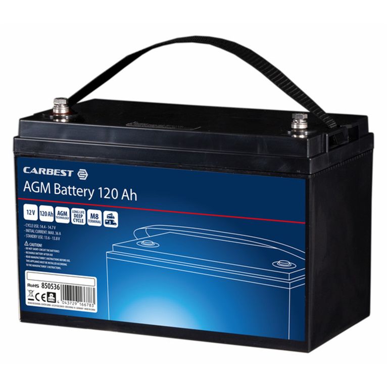 batteria agm 120ah 330x171x222 mm - carbest