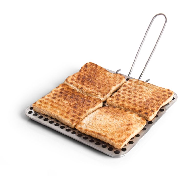 tostapane per fornello a gas in acciaio inox 20x20 cm
