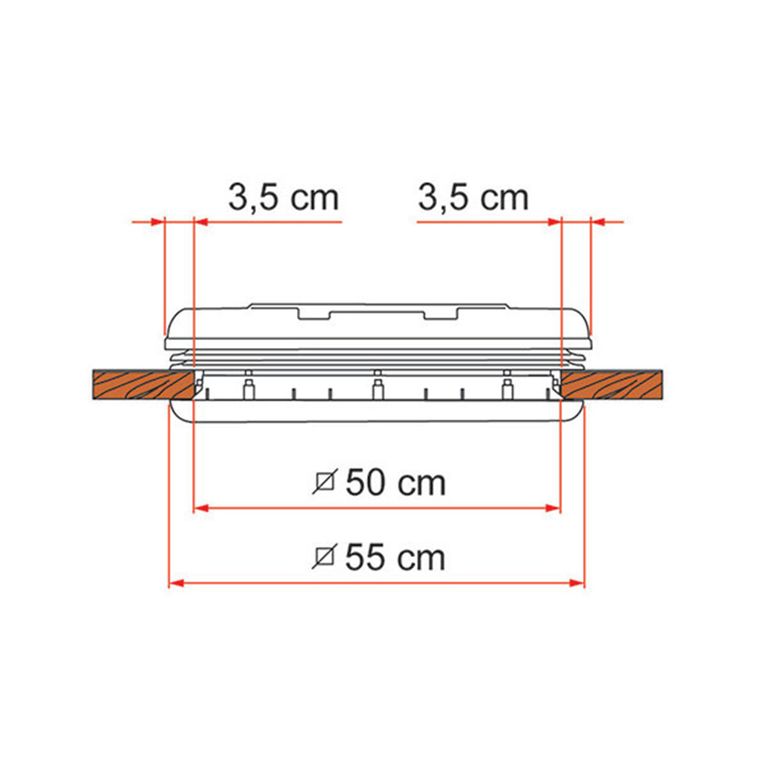 oblò vent 50 • trasparente • incluso rollo 50 - fiamma