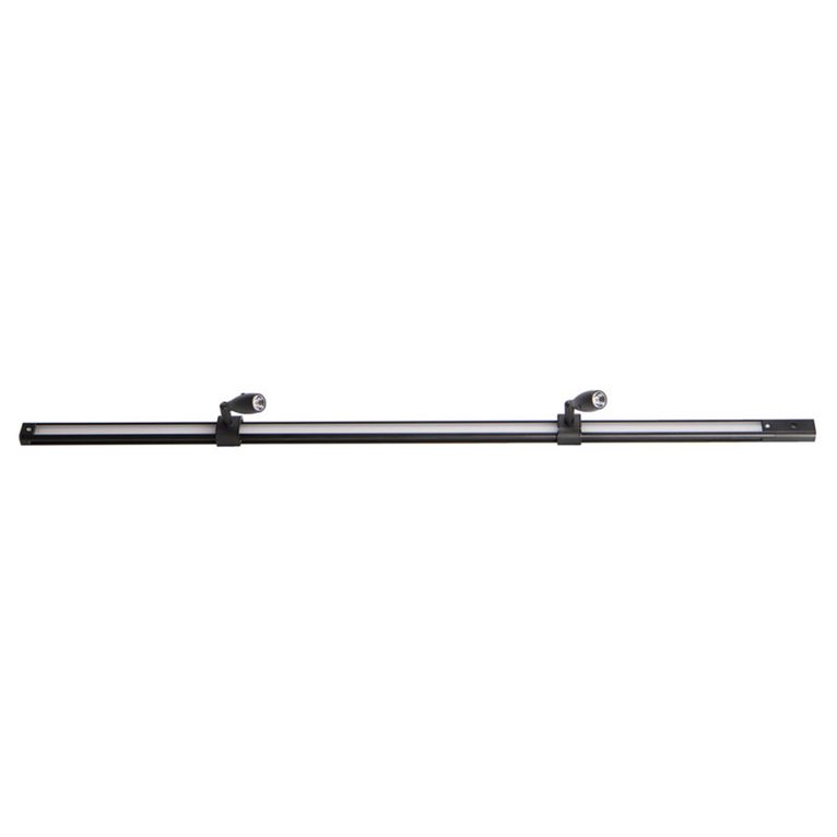 sistema a binario led nero con 2 faretti led - carbest