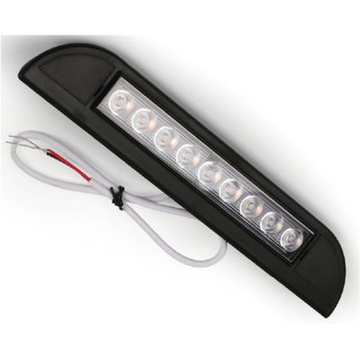 Lampada veranda LED nera IP67 3000K 9 LED 231 mm
