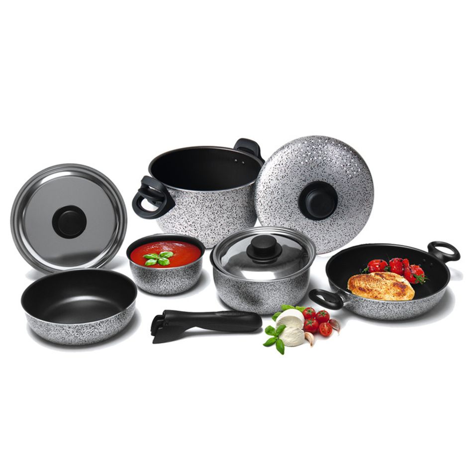 set-pentole-alluminio-9-pezzi-rocky-line-spessore-12-mm
