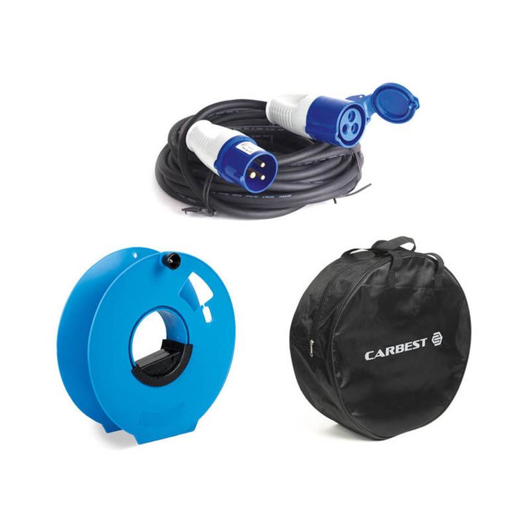 set cavo 3x2,5 mm2 25 m con avvolgicavo e borsa