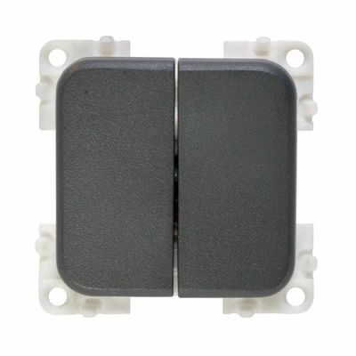 INTERRUTTORE UNIPOLARE DOPPIO MC2N GRIGIO