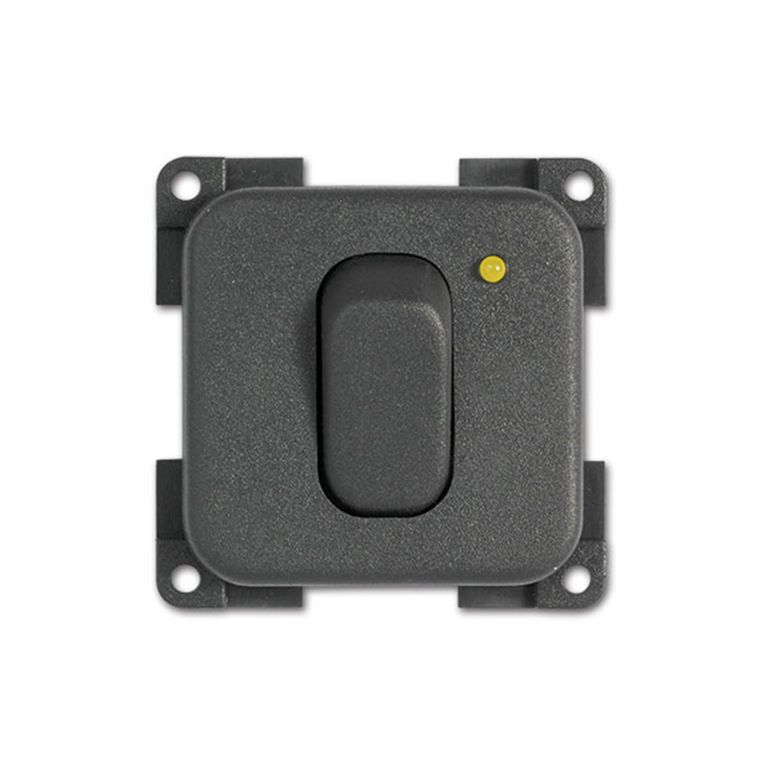 interruttore con led - 12 v - giallo / grigio