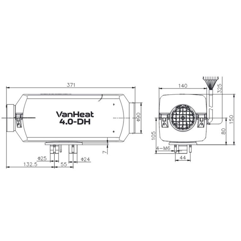 riscaldatore diesel vanheat 4.0-dh 12v 4 kw - carbest