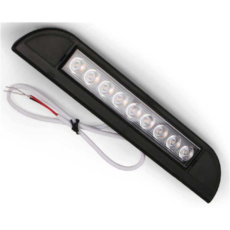 lampada veranda led nera ip67 3000k 9 led 231 mm