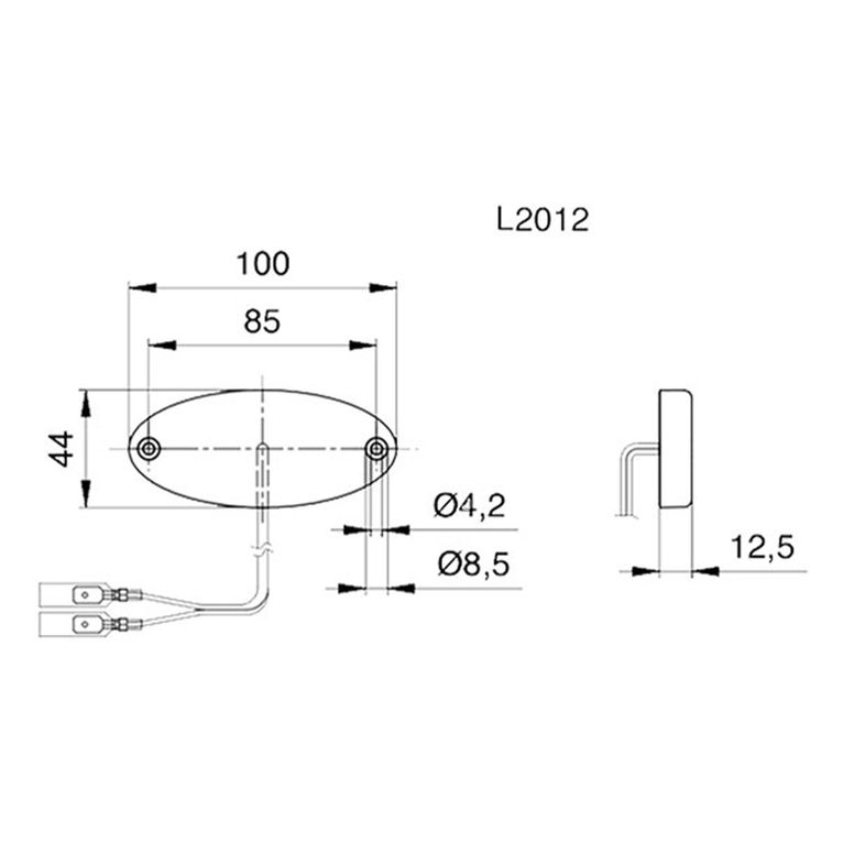 luce ingombro anteriore e catadiottro - plr2012