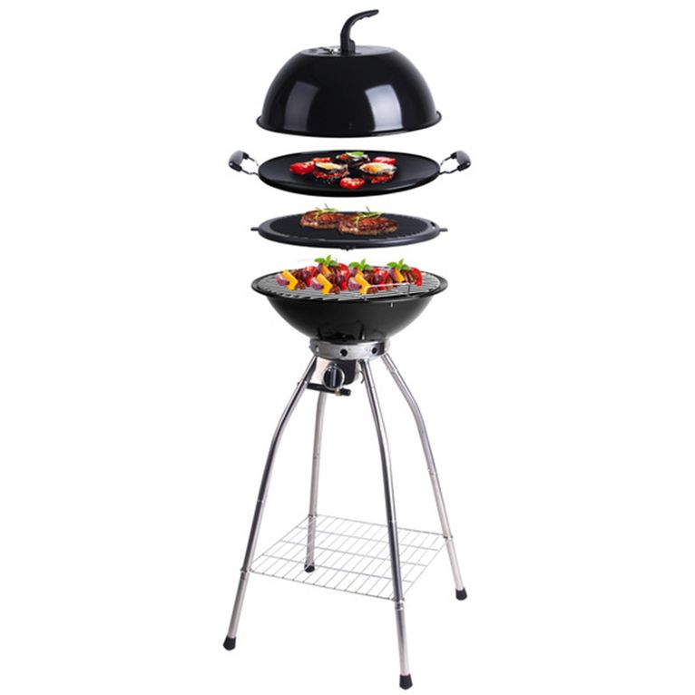set griglia a gas woki 50 mbar 3,5 kw con wok, coperchio
