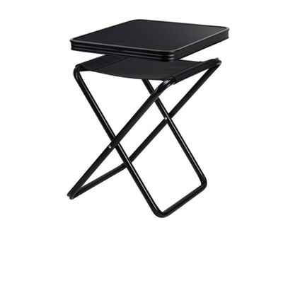 Sgabello pieghevole Pasadena con piano tavolo nero