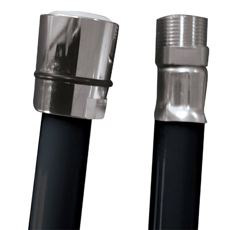 flessibile ricambio in pvc nero 150cm. 3/8"" f x 15/1""