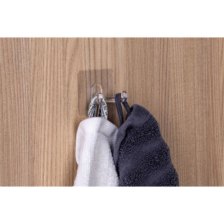 gancio magico a v set 4 pz trasparente fino a 2,5 kg