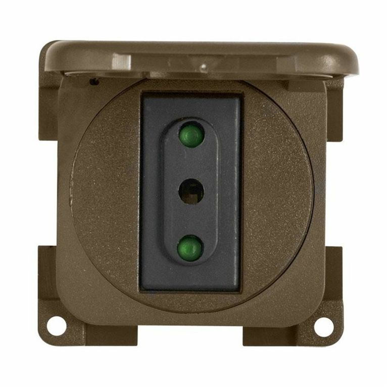 presa mp221 230v italiana marrone - cbe