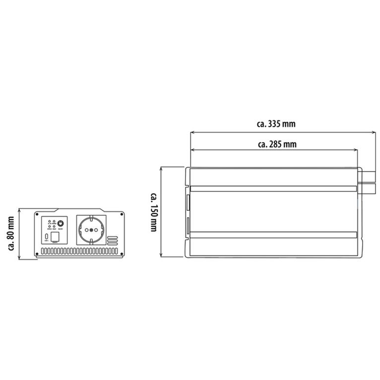 inverter onda sinusoidale powerwave 1000 w con usb-c