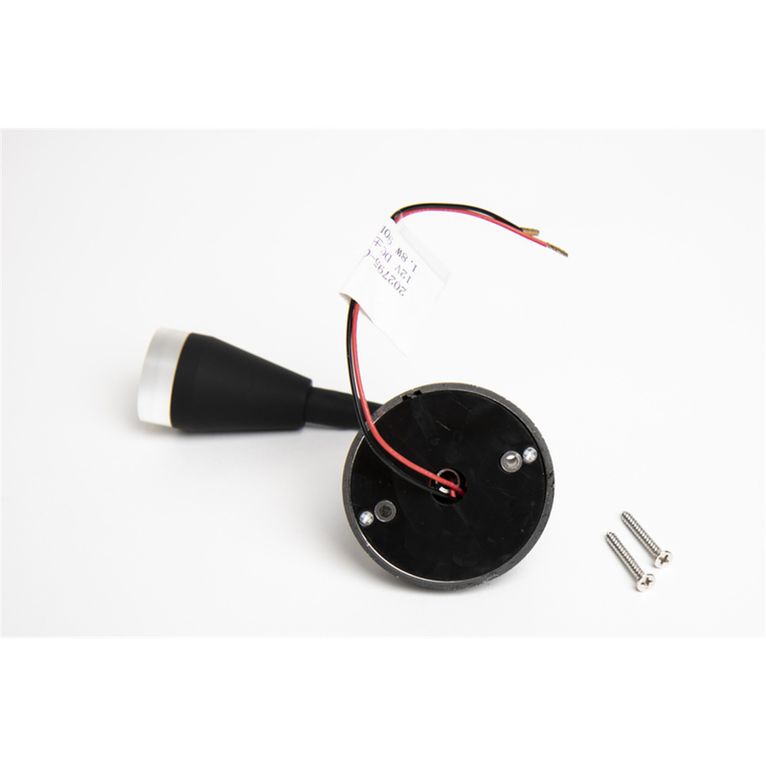 faretto led con braccio flessibile nero 1,8w - carbest