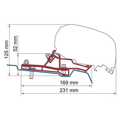 ADAPTER FORD TRANSIT VAN H2L2 (290CM) - Fiamma