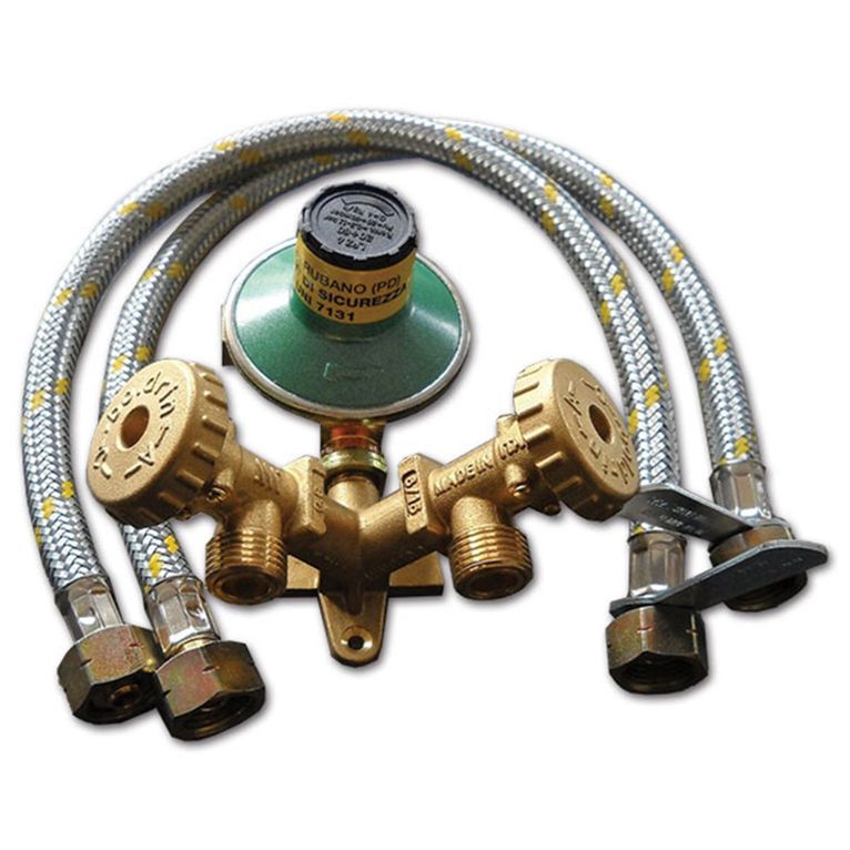 regolatore per 2 bombole con flessibili