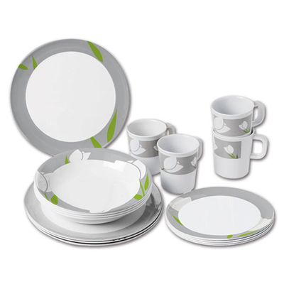 Set Stoviglie in Melamina Tulip - 16 pz