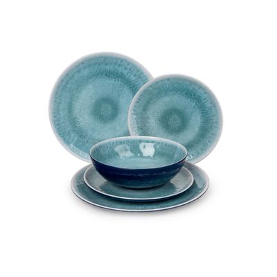 Set stoviglie in melamina DEEP WATER 12 pz per 4 persone