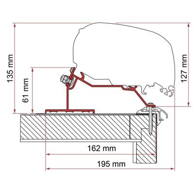 ADAPTER CARAVAN ROOF550 - Fiamma