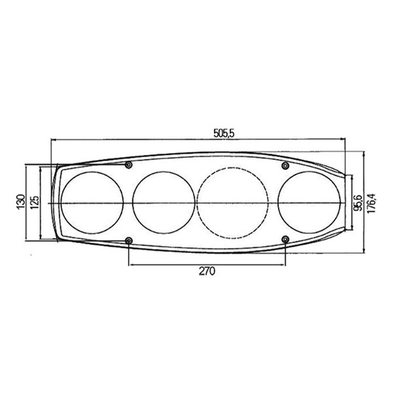 fanale caraluna ii per motrice - sinistro