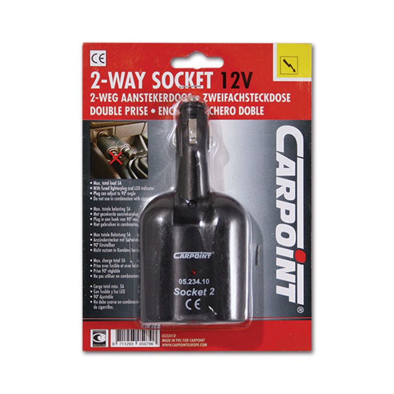sdoppiatore presa accendisigari regolabile • 12 v / 10 a