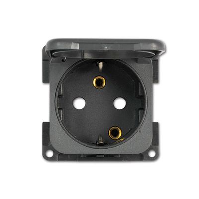 Presa Schuko Con Coperchio - Grigio