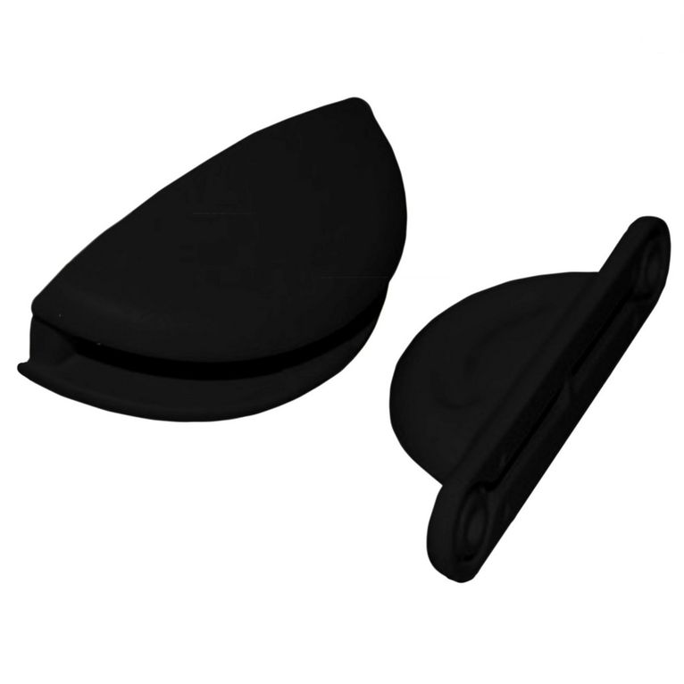fermo porta nero con riscontro blister