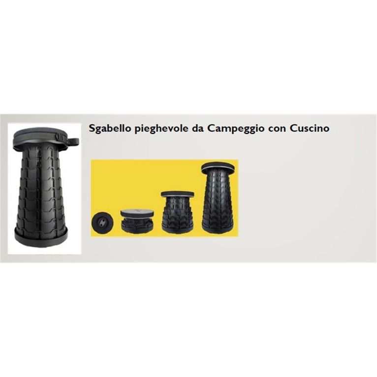 sgabello pieghevole con cuscino