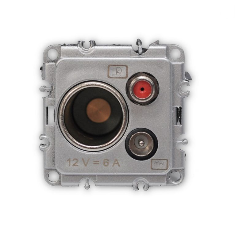 presa mp12atvs 12v auto+tv+sat grigia - cbe