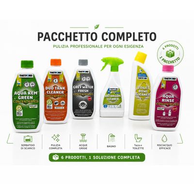 Kit Prodotti Thetford per Pulizia WC Camper 6 Pezzi