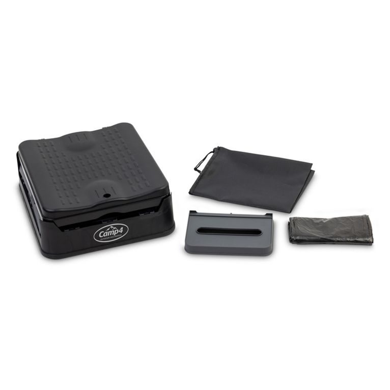 wc pieghevole s 33,5x29x29,5 cm grigio/nero con borsa