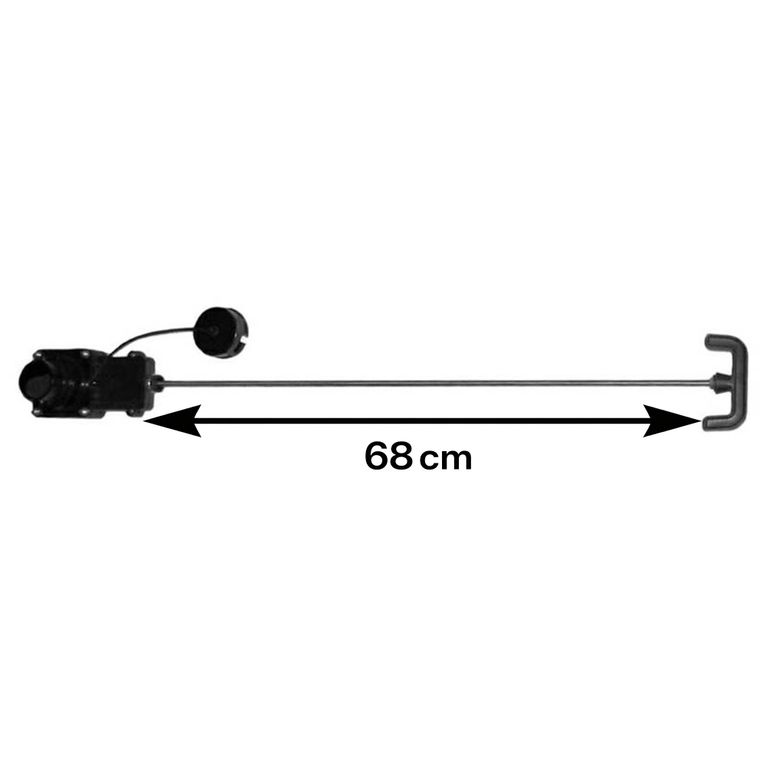 valvola scarico 1""""1/2 con asta da 68 cm.