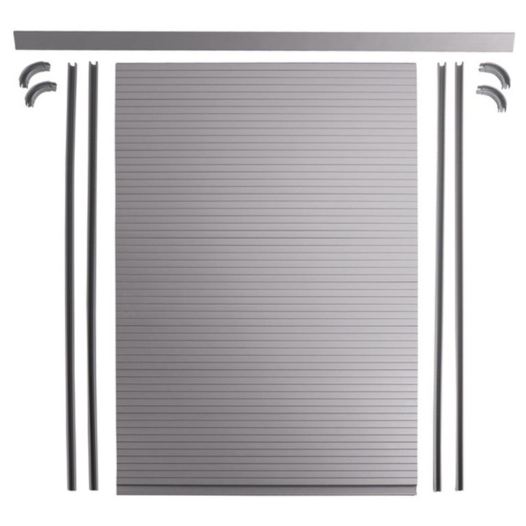 porta a tapparella kit completo argento 60x100 cm