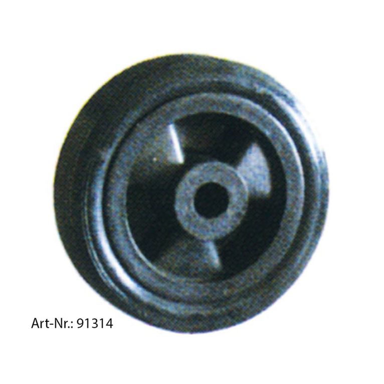 ruota 200x50 gomma piena, acciaio - carbest