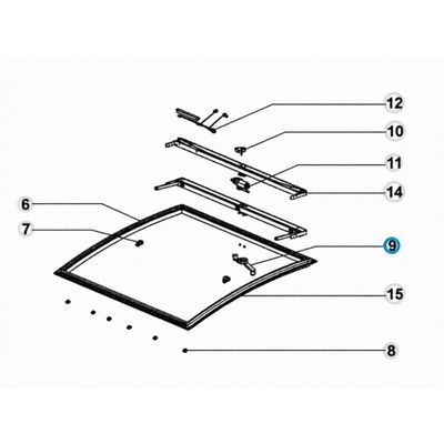 MANOVELLA CON PARTI DI FISSAGGIO SKYVIEW - Dometic