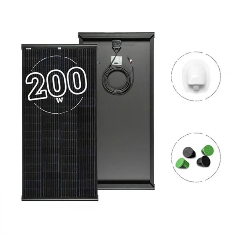 pannello solare 200w black boost perc per camper van e minivan