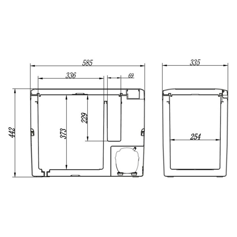frigo a compressore style'n'cool 35, 12v/24v
