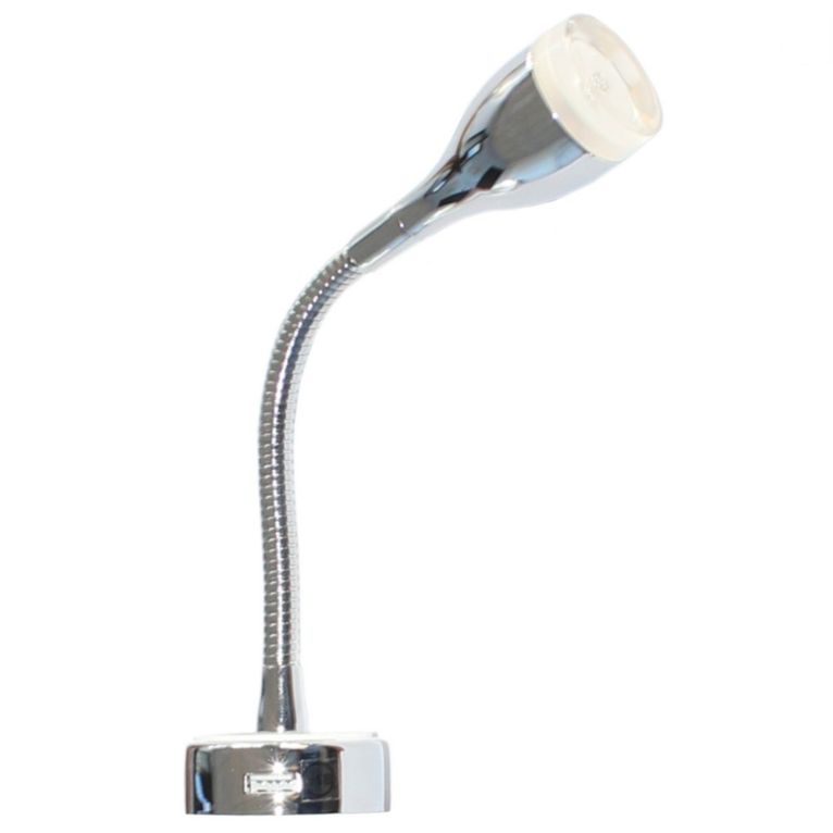 faretto flessibile led 1w cromato 1 fx1cr-u