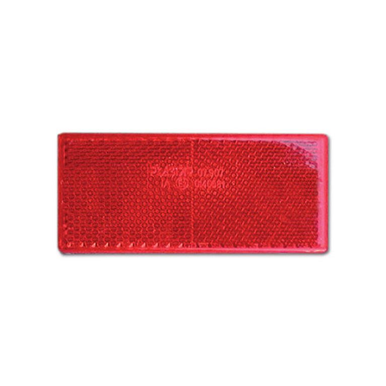 catadiottro adesivo - rosso - 90 x 40 mm