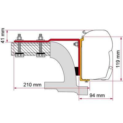 KIT M. VITO W638 >96 <04 PER F45S - Fiamma