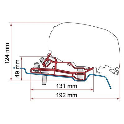 ADAPTER FORD TRANSIT L3H3 (320CM) - Fiamma