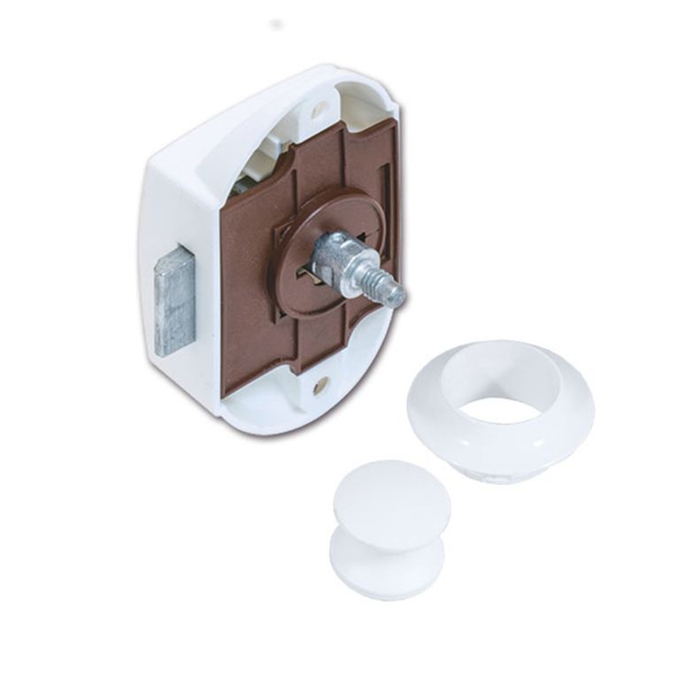 kit push-lock - pulsante e rosetta - bianco