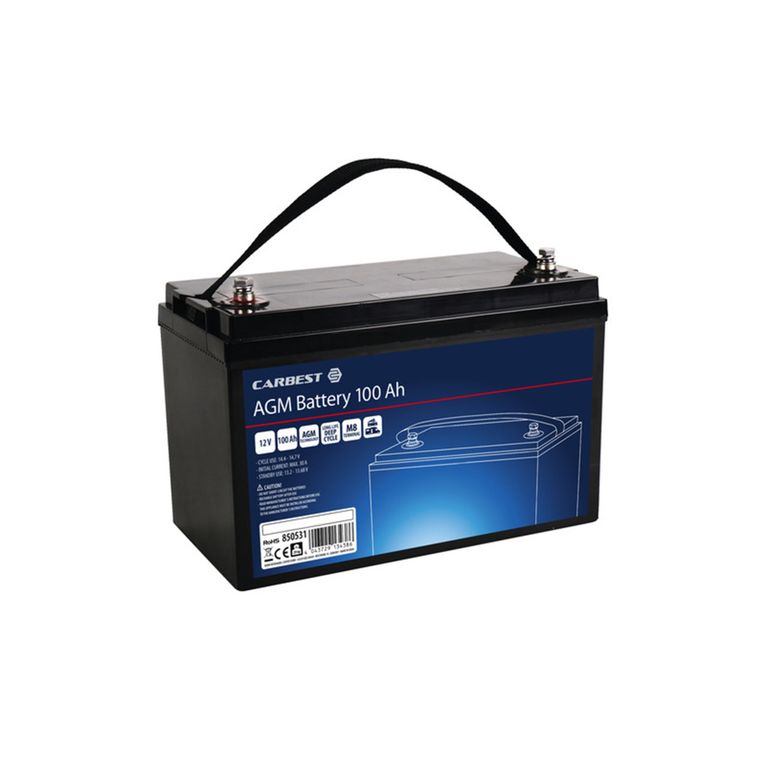 batteria agm 100ah 330x171x220 mm - carbest