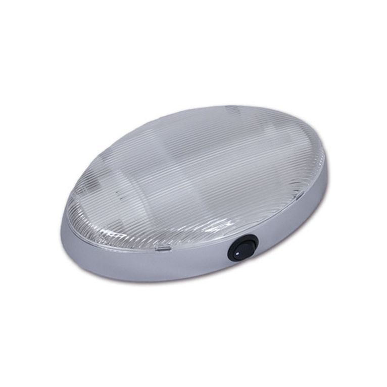 lampada ovale neon argento • 9 w