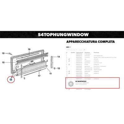 KIT MONTAGGIO OSC.ZANZ.S3/S4 GRIG. - Dometic